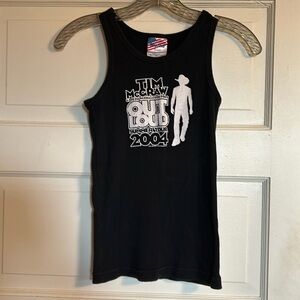 Tim McGraw black tank top from his 2004 summer tour, worn a few times
